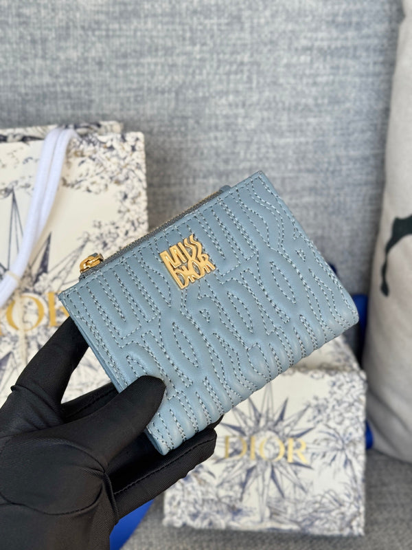 CD Miss Dior Freesia Zipper Wallet Lambskin