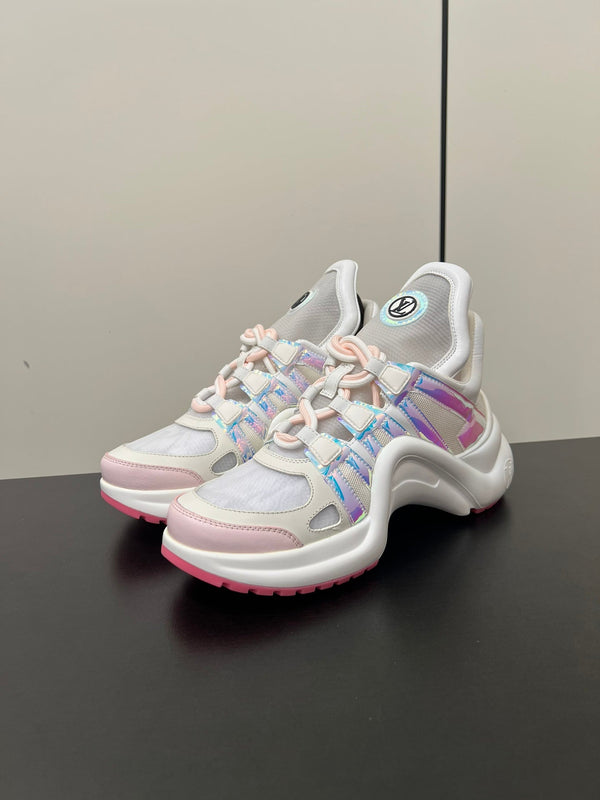 LV Archlight Sneaker 50mm White Mix Pink Fabric