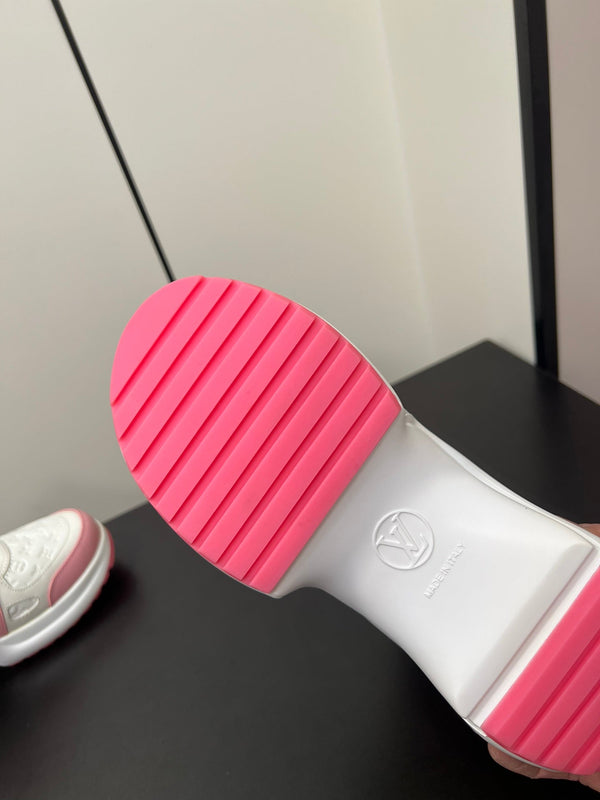 LV Archlight Sneaker 50mm White Mix Pink Monogram Cowhide
