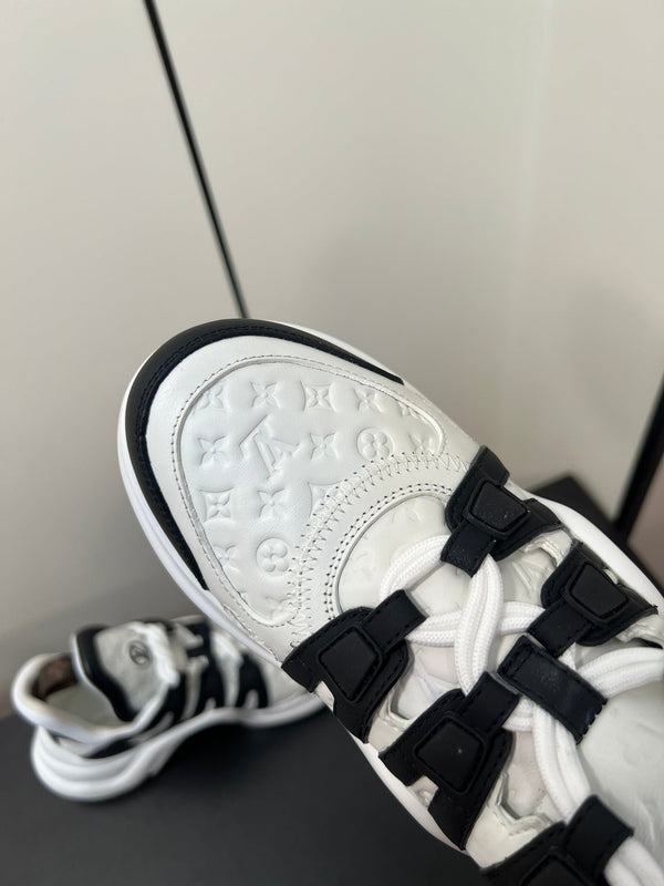 LV Archlight Sneaker 50mm White Mix Black Monogram Cowhide