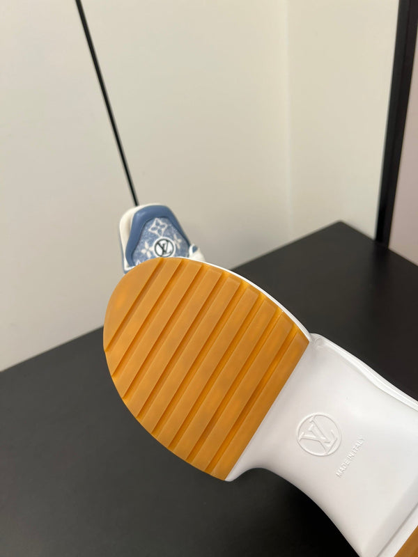 LV Archlight Sneaker 50mm White Mix Light Blue Monogram Jacquard Fabric