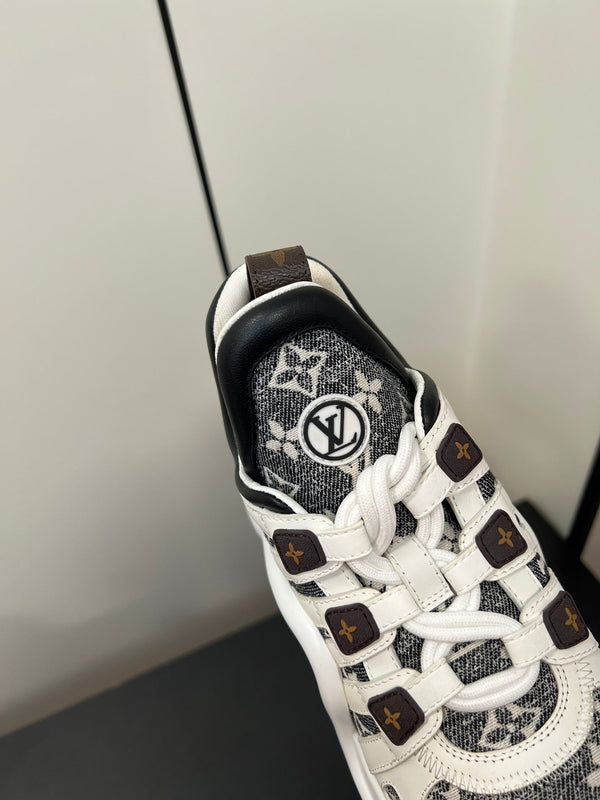 LV Archlight Sneaker 50mm White Mix Black Monogram Jacquard Fabric