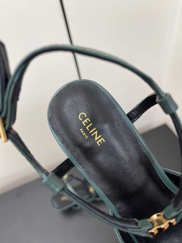 DÉCOLLETÉ MORRAINE SLINGBACK IN PELLE DI VITELLO VERDE ACQUA