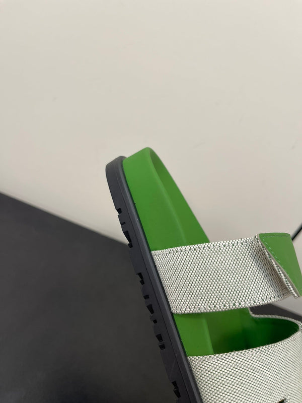 SANDALO CYPRUS VERDE MIX CREMA PELLE DI VITELLO