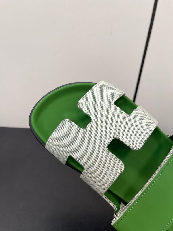 SANDALO CYPRUS VERDE MIX CREMA PELLE DI VITELLO