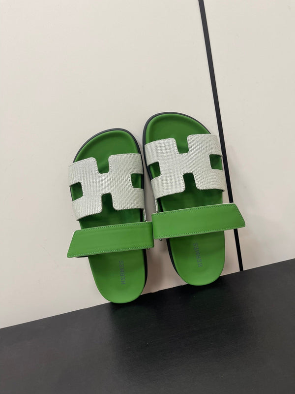 SANDALO CYPRUS VERDE MIX CREMA PELLE DI VITELLO