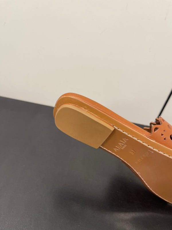 alaia mulo pelle di agnello vienne marrone