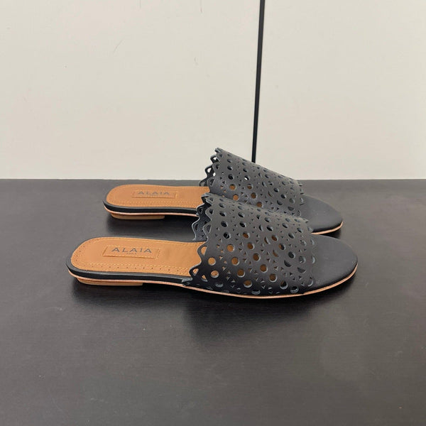 mulo Alaia in pelle di agnello vienne nera