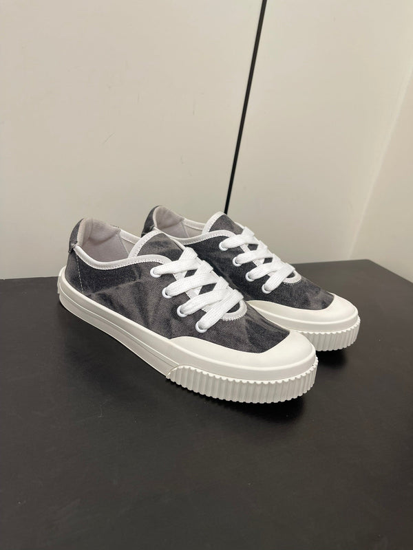 LP CLASSIC BISCUIT SNEAKER CHARCOAL CALFSKIN