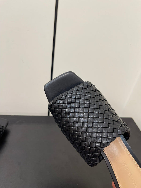 knot mule 55 black lambskin