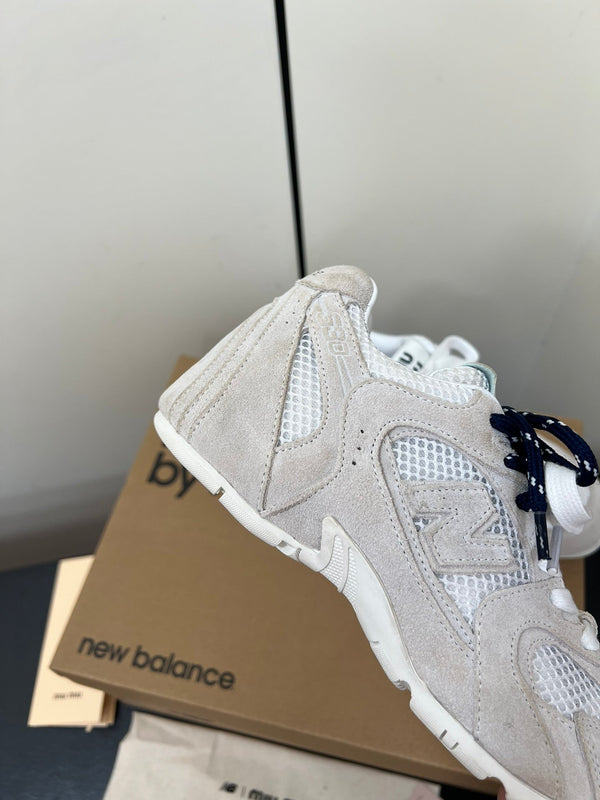 Miu Balance 530 SL Sneakers Gray And White Suede