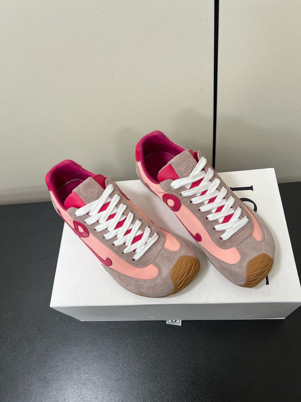 Loewe Ballet Runner 2.0 Sneaker Pink Nylon Sheepskin 210625