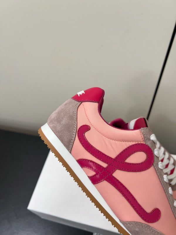 Loewe Ballet Runner 2.0 Sneaker Pink Nylon Sheepskin 210625