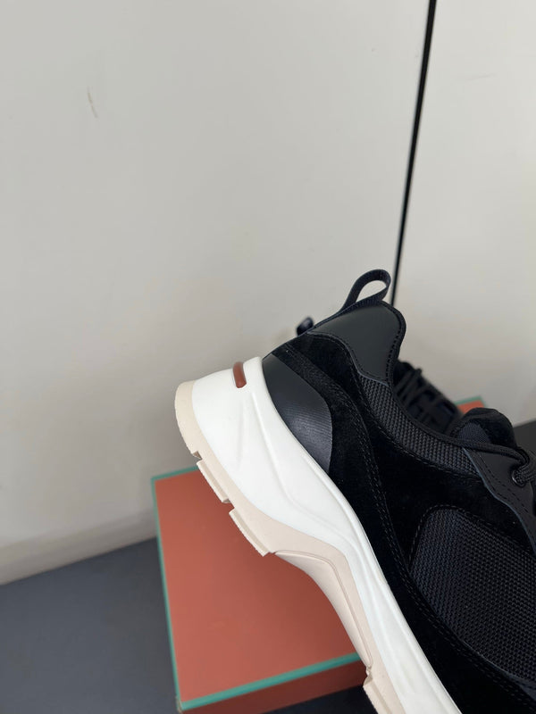 LP Cairn Walk Sneaker Black Calfskin and Fabric 210926