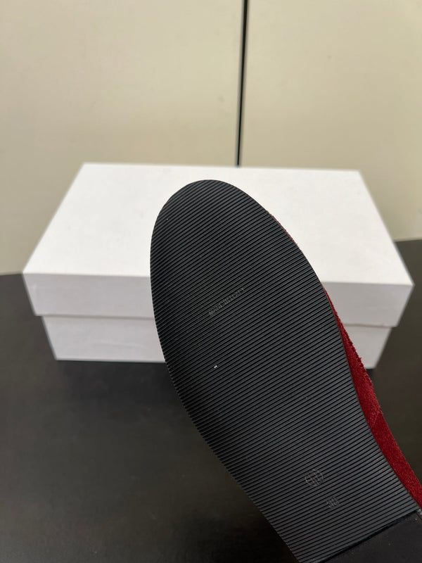 The Row Tyler Loafer Dark Red Suede 340029