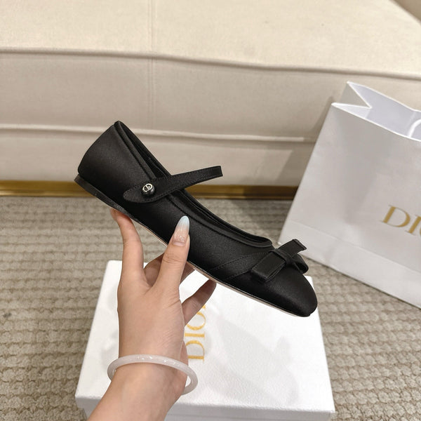 CD Lovely-D Raso Nero Ballerina Black Sheepskin 502333