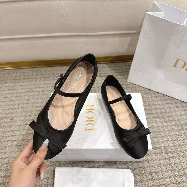 CD Lovely-D Raso Nero Ballerina Black Sheepskin 502333