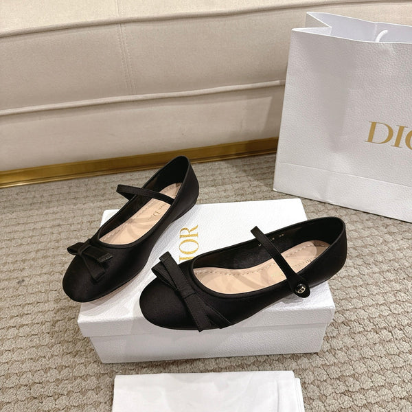 CD Lovely-D Raso Nero Ballerina Black Sheepskin 502333