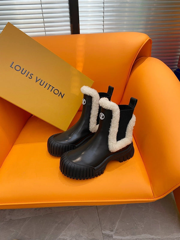 LV Ruby Flat Ankle Boot 55mm Black Cowhide