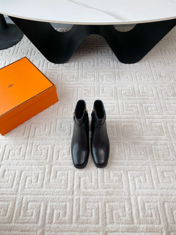 stivaletto jill 60 in pelle di vitello nera