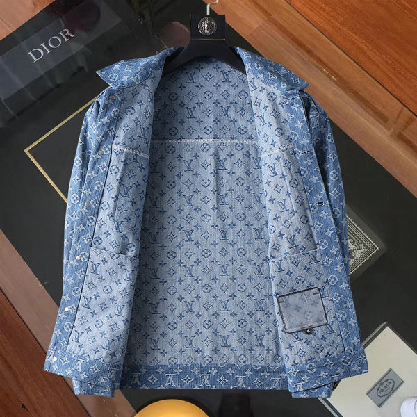 GIACCA CAMICIA DENIM LV BLU MONOGRAM 238991