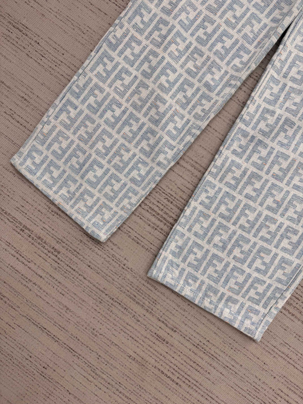 FF Light Blue Monogram Denim Jean