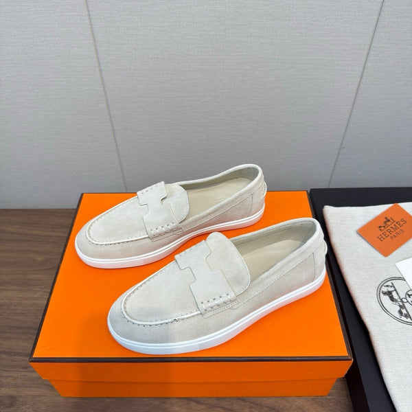 HM 25 Loafers White Cowhide 329171