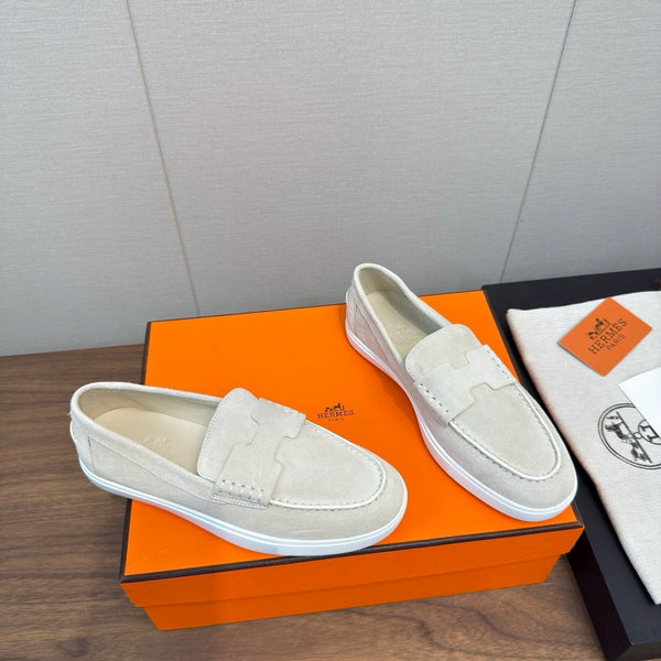 HM 25 Loafers White Cowhide 329171