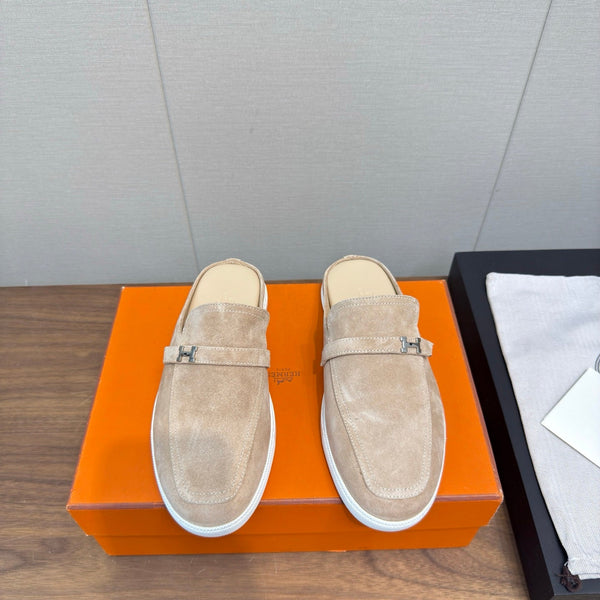 HM 25s Like Mule Pale Taupe Suede Rubber 465661