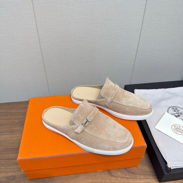 HM 25s Like Mule Pale Taupe Suede Rubber 465661