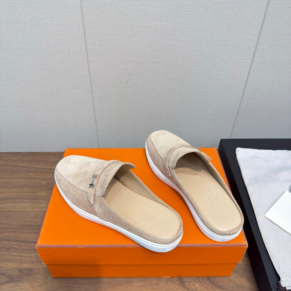 HM 25s Like Mule Pale Taupe Suede Rubber 465661