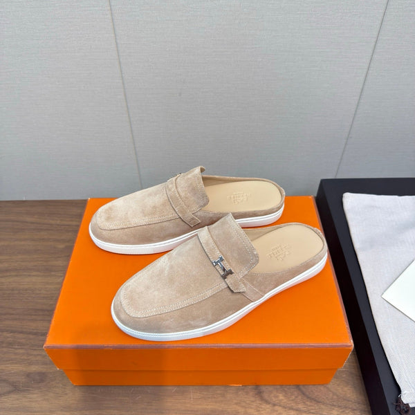 HM 25s Like Mule Pale Taupe Suede Rubber 465661