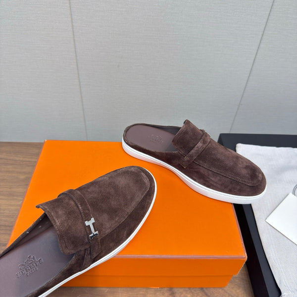 HM 25s Like Mule Dark Maroon Suede Rubber 465665