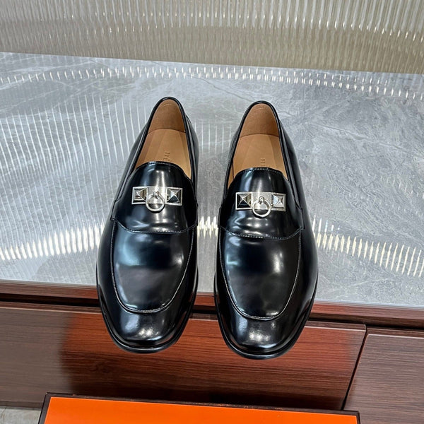 MOCASSINO HM DESTIN IN PELLE DI VITELLO NERA LUCIDA