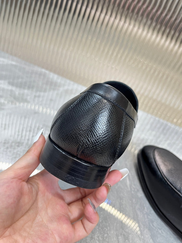 HM H-BUCKLE LOAFER BLACK CALFSKIN