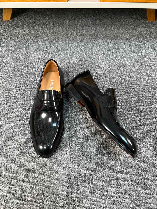 CD GRANVILLE LOAFER IN PELLE DI AGNELLO MONOGRAM NERO LUCIDO