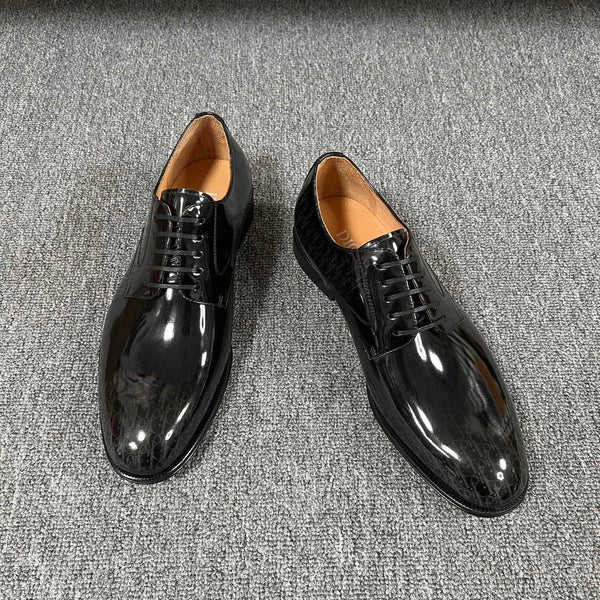 CD TIMELESS OXFORD BLACK POLISHED CALFSKIN WITH MONOGRAM