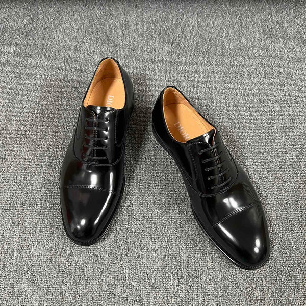 CD TIMELESS OXFORD BLACK POLISHED CALFSKIN