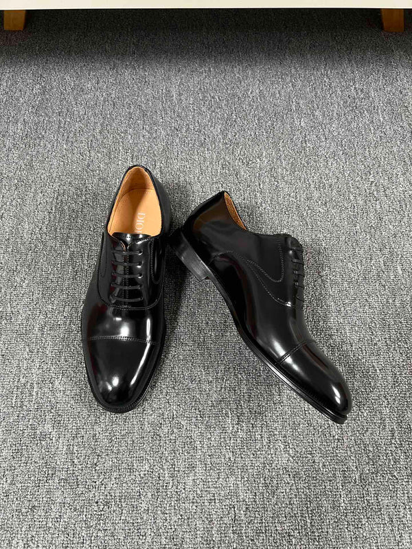 CD TIMELESS OXFORD BLACK POLISHED CALFSKIN