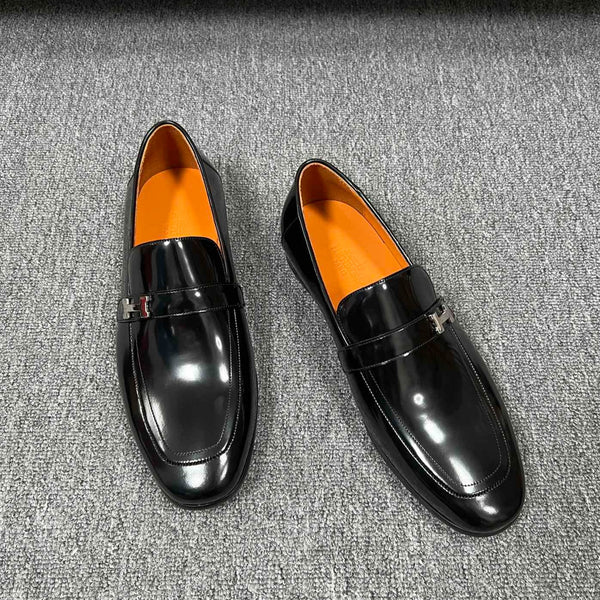 MOCASSINO HM GIOVANNI IN PELLE DI AGNELLO NERA LUCIDA