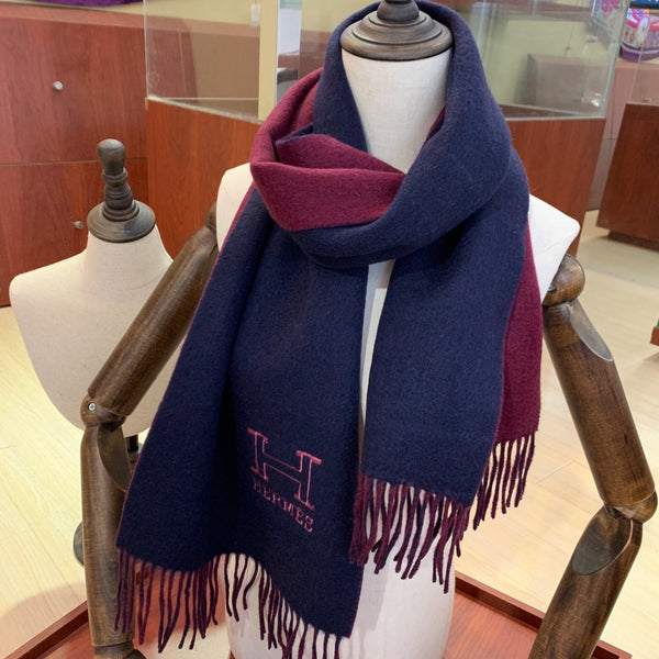 Scarf 200 CM In purple Black Mix Red Cashmere 394773
