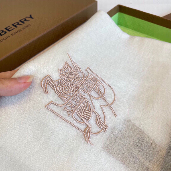 SCIARPA 200 CM IN CASHMERE BIANCO MISTO BEIGE 407317