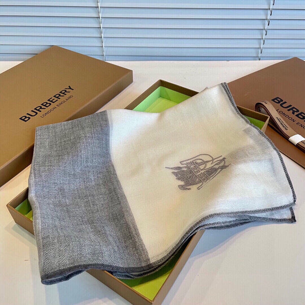 SCIARPA 200 CM IN CASHMERE BIANCO MIX GRIGIO CHIARO 407318