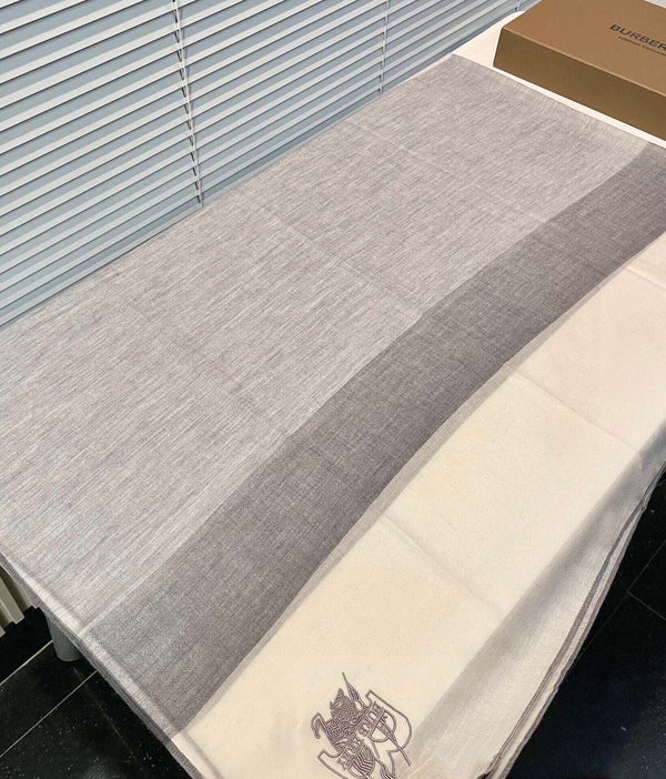 SCIARPA 200 CM IN CASHMERE BIANCO MIX GRIGIO CHIARO 407318