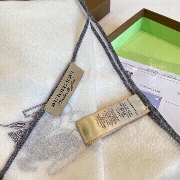 SCIARPA 200 CM IN CASHMERE BIANCO MIX GRIGIO CHIARO 407318