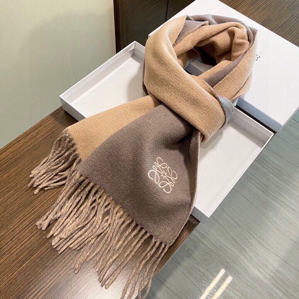 SCIARPA 180 CM IN LANA E CASHMERE BEIGE TOSCANO E SABBIA DEL DESERTO 411794