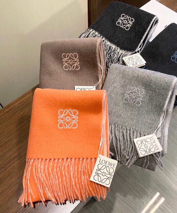 SCIARPA 180 CM IN LANA E CASHMERE BEIGE TOSCANO E SABBIA DEL DESERTO 411794