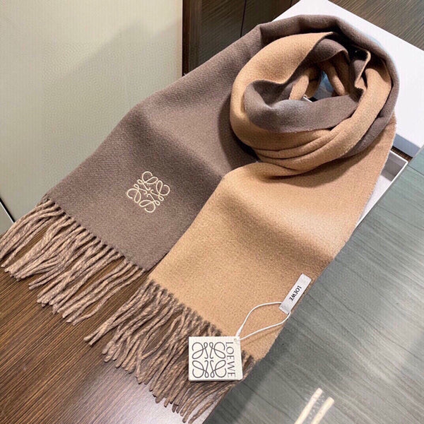 SCIARPA 180 CM IN LANA E CASHMERE BEIGE TOSCANO E SABBIA DEL DESERTO 411794