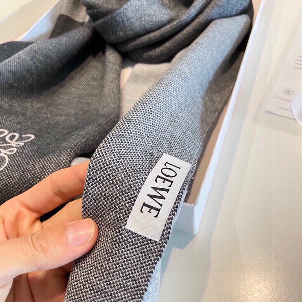 SCIARPA 180 CM IN CASHMERE NERO MISTO GRIGIO 413838