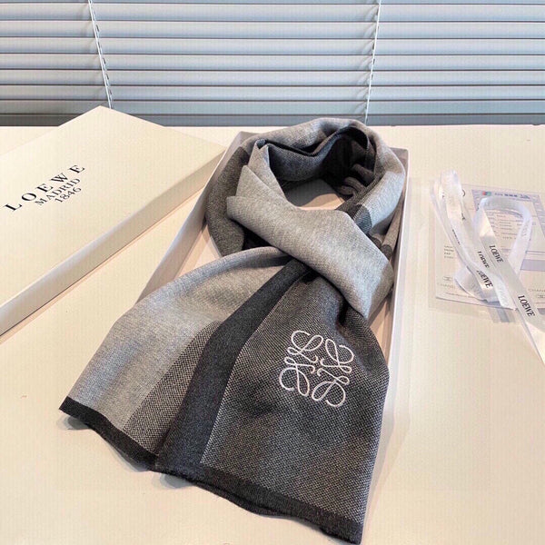 SCIARPA 180 CM IN CASHMERE NERO MISTO GRIGIO 413838